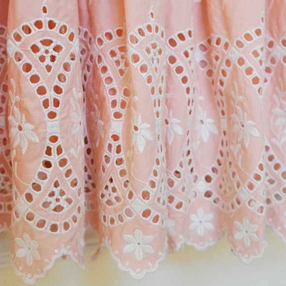 Love Shack Fancy New Pink Mochi Mini Dress Size 6 - Picture 5 of 6